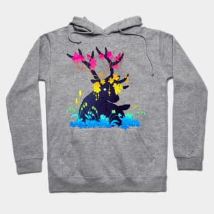 Pansexual Pride Flag Galaxy Deer Hoodie